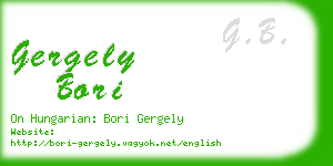 gergely bori business card